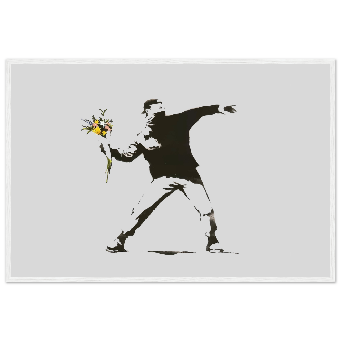 Banksy Flower Thrower artwork poster by Art-O-Rama Shop