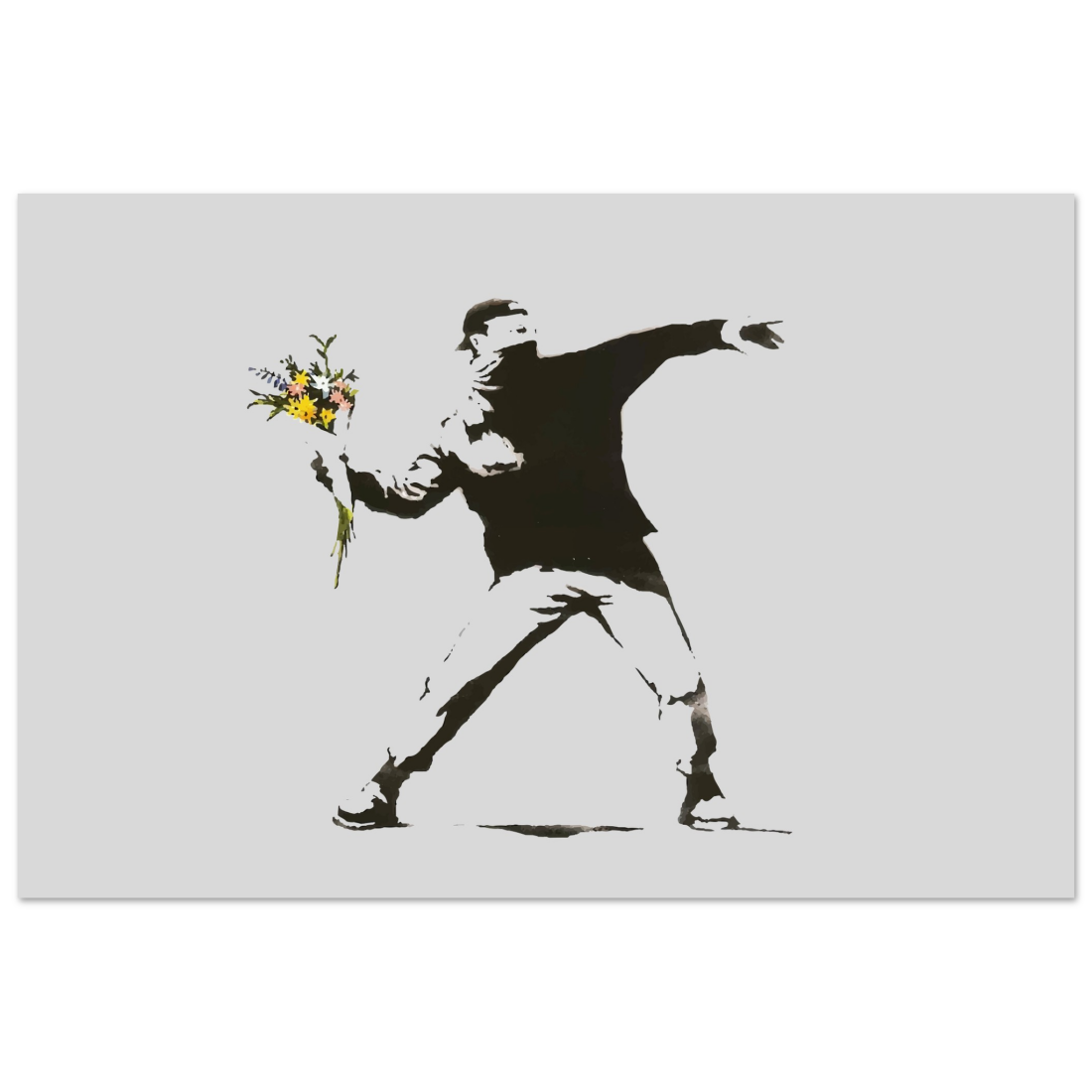 Banksy Flower Thrower artwork poster by Art-O-Rama Shop
