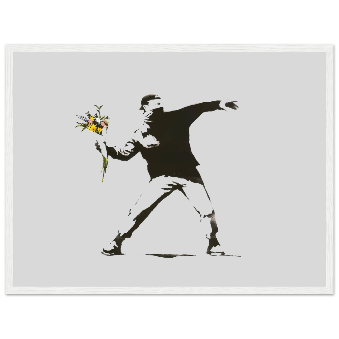 Banksy Flower Thrower artwork poster by Art-O-Rama Shop