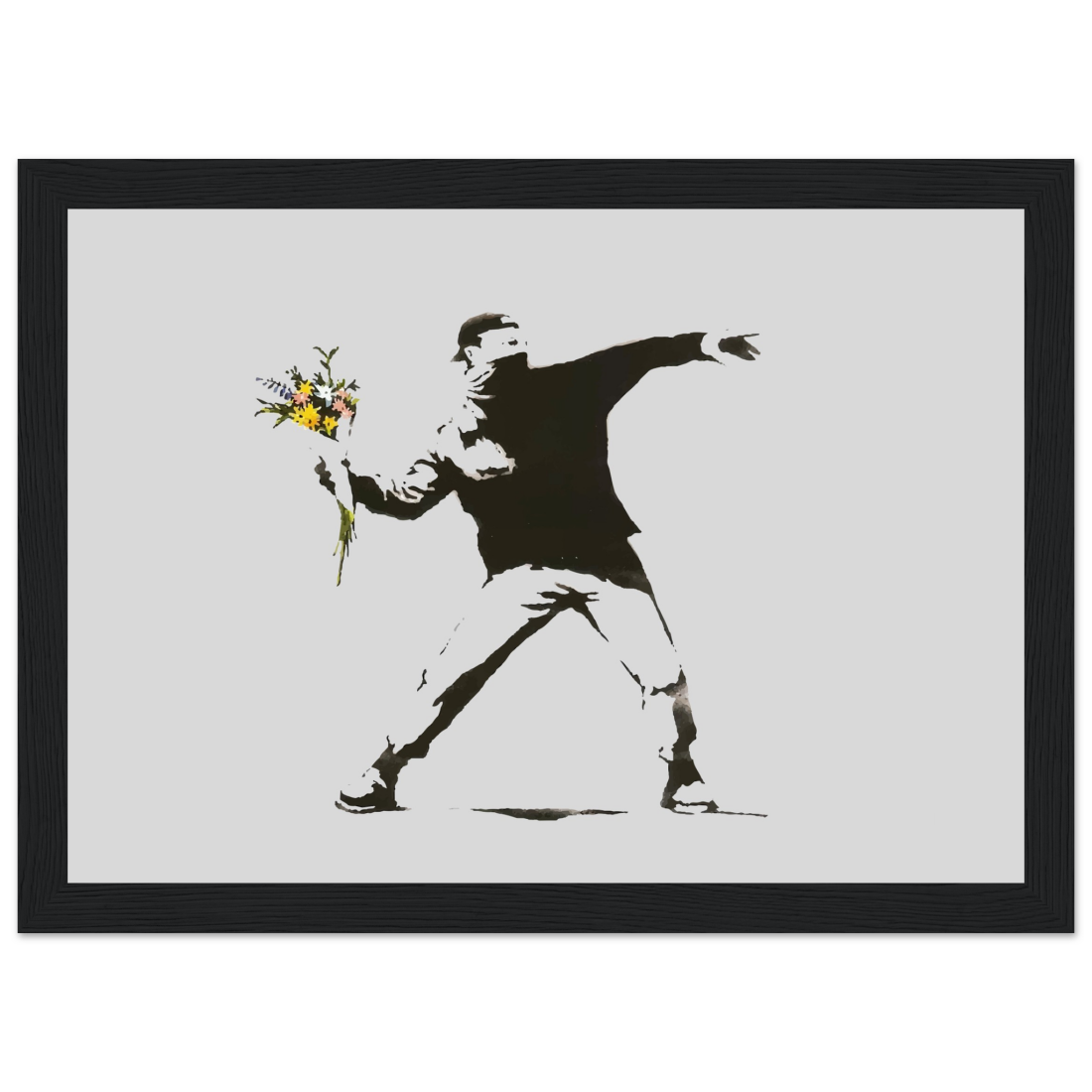 Banksy Flower Thrower artwork poster by Art-O-Rama Shop