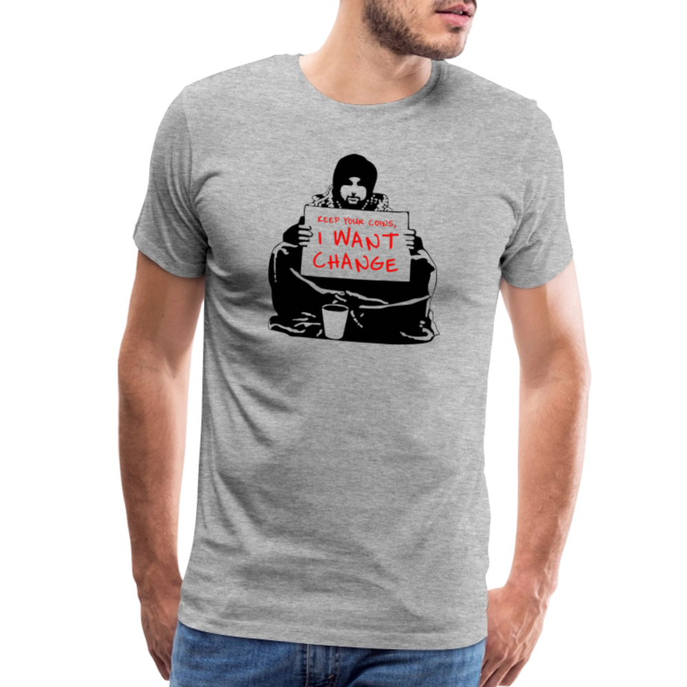 Banksy I Want Change artwork t-shirt by Art-O-Rama Shop