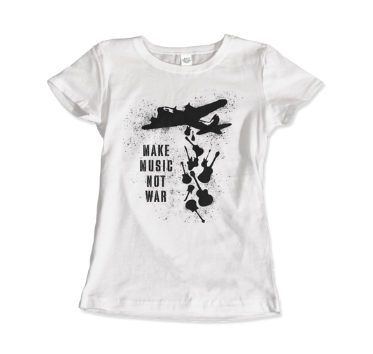 Banksy Make Music Not War street art t-shirt by Art-O-Rama Shop