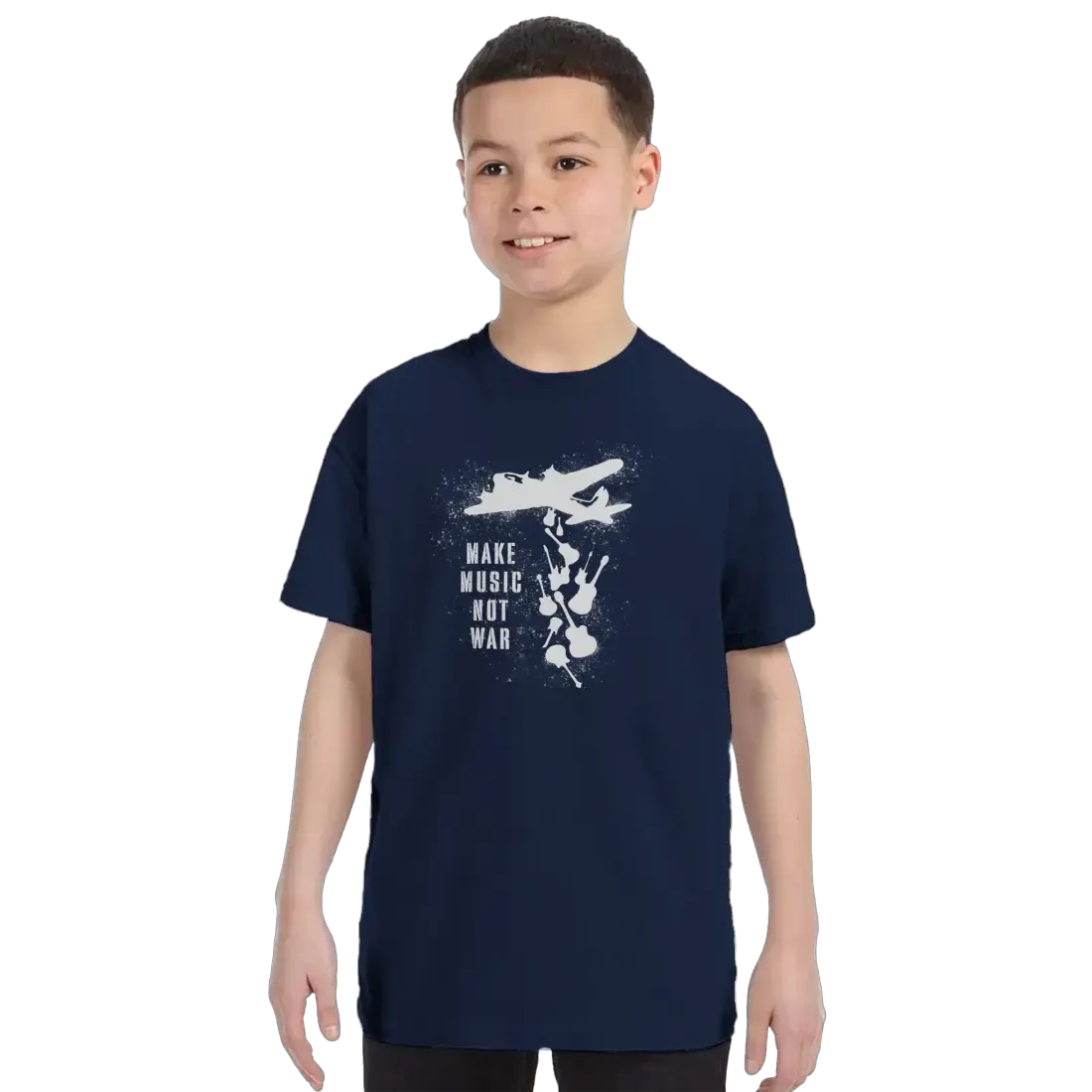 Banksy Make Music Not War street art t-shirt by Art-O-Rama Shop