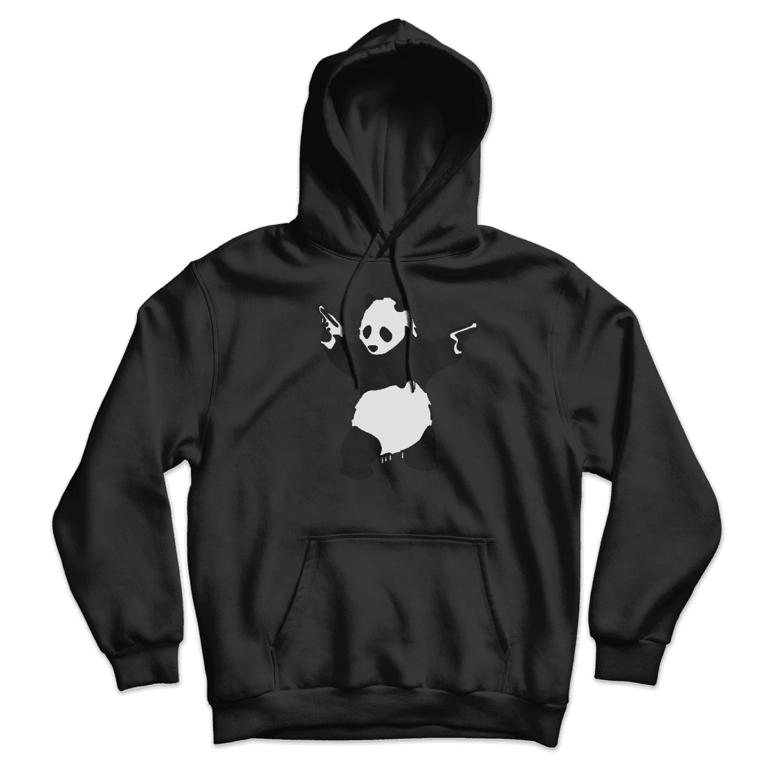 Banksy Pandamonium Armed Panda Unisex Hoodie by Art-O-Rama Shop