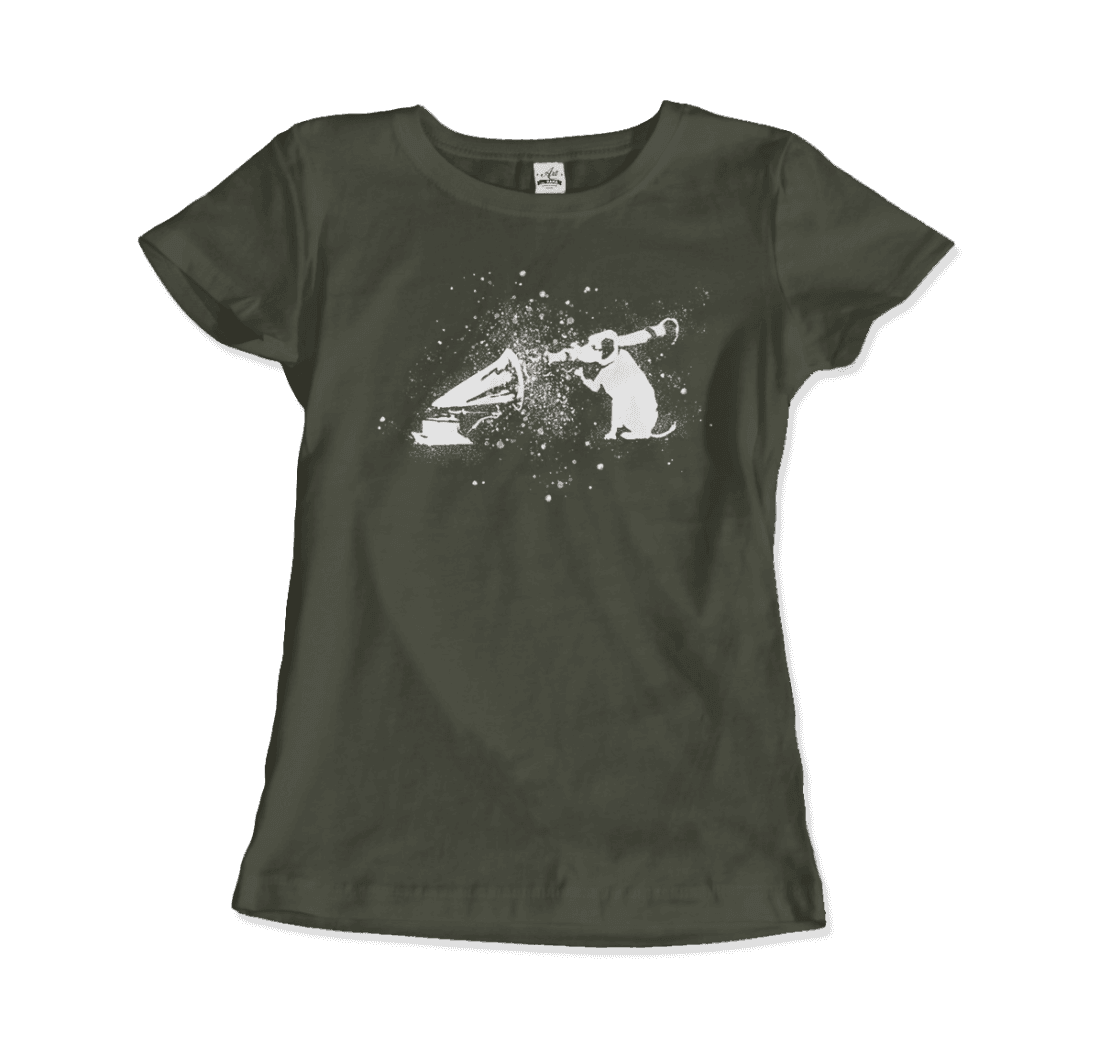Banksy Rocket Dog (His Master’s Voice) street art t-shirt by Art-O-Rama Shop