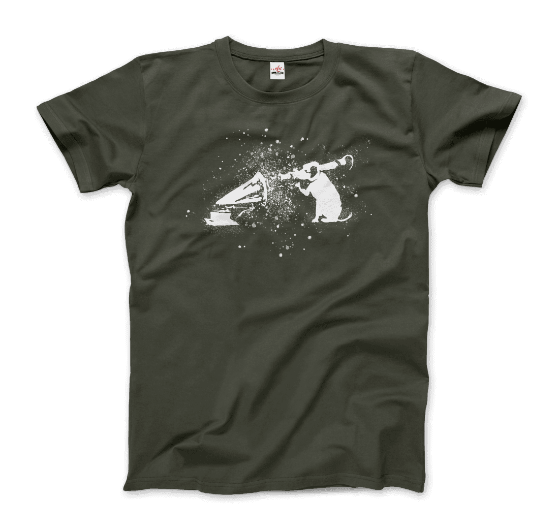 Banksy Rocket Dog (His Master’s Voice) street art t-shirt by Art-O-Rama Shop