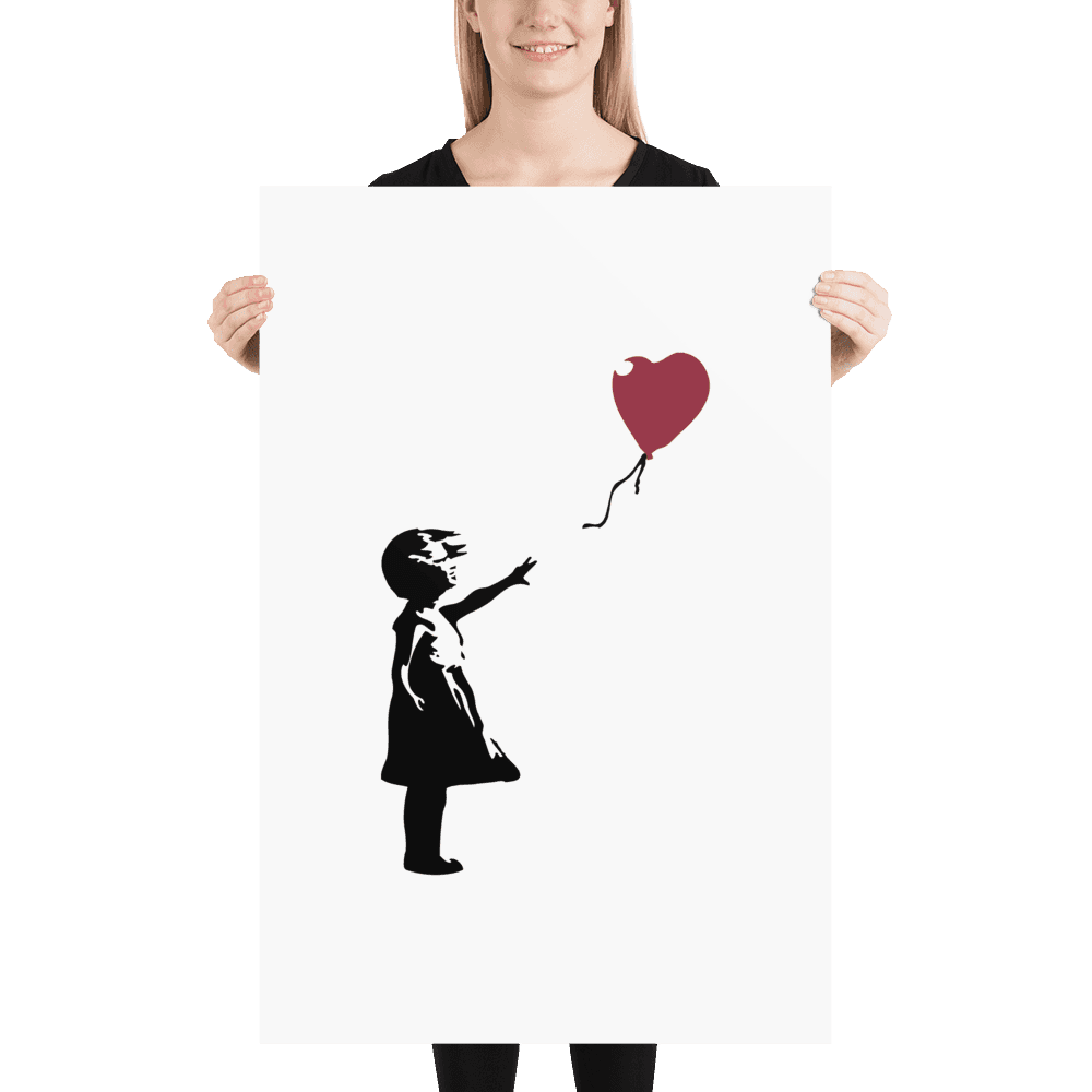 Banksy the Girl with a Red Balloon artwork poster by Art-O-Rama Shop