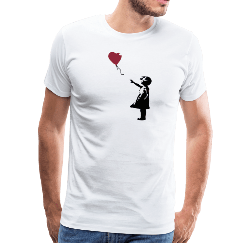 Banksy the Girl with a Red Balloon artwork t-shirt by Art-O-Rama Shop