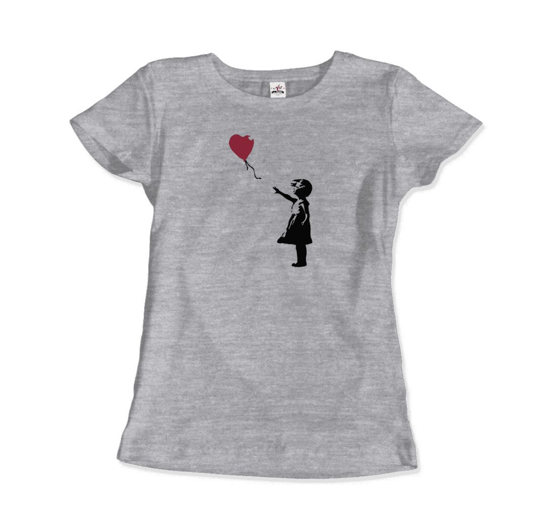 Banksy the Girl with a Red Balloon artwork t-shirt by Art-O-Rama Shop