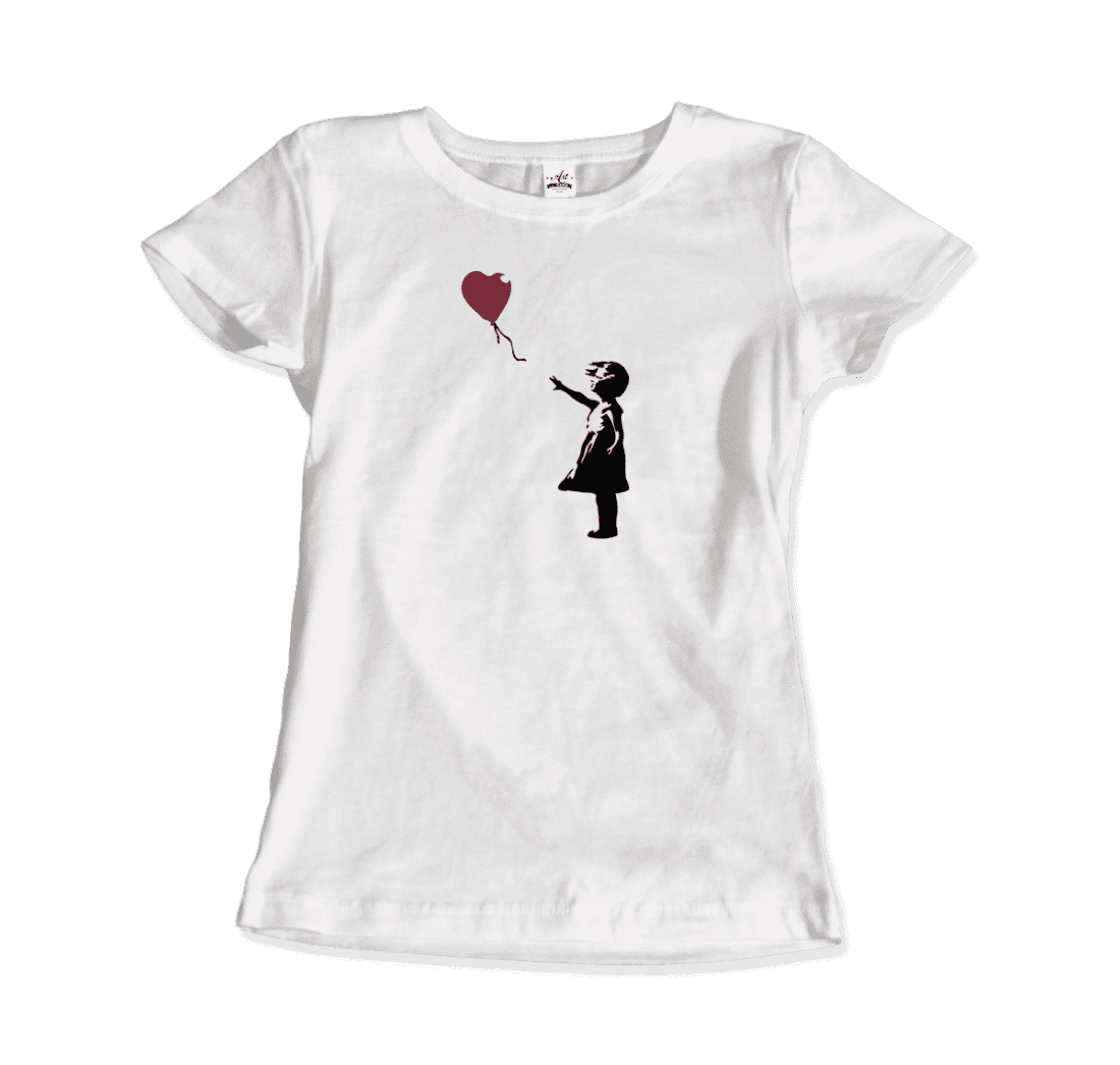 Banksy the Girl with a Red Balloon artwork t-shirt by Art-O-Rama Shop