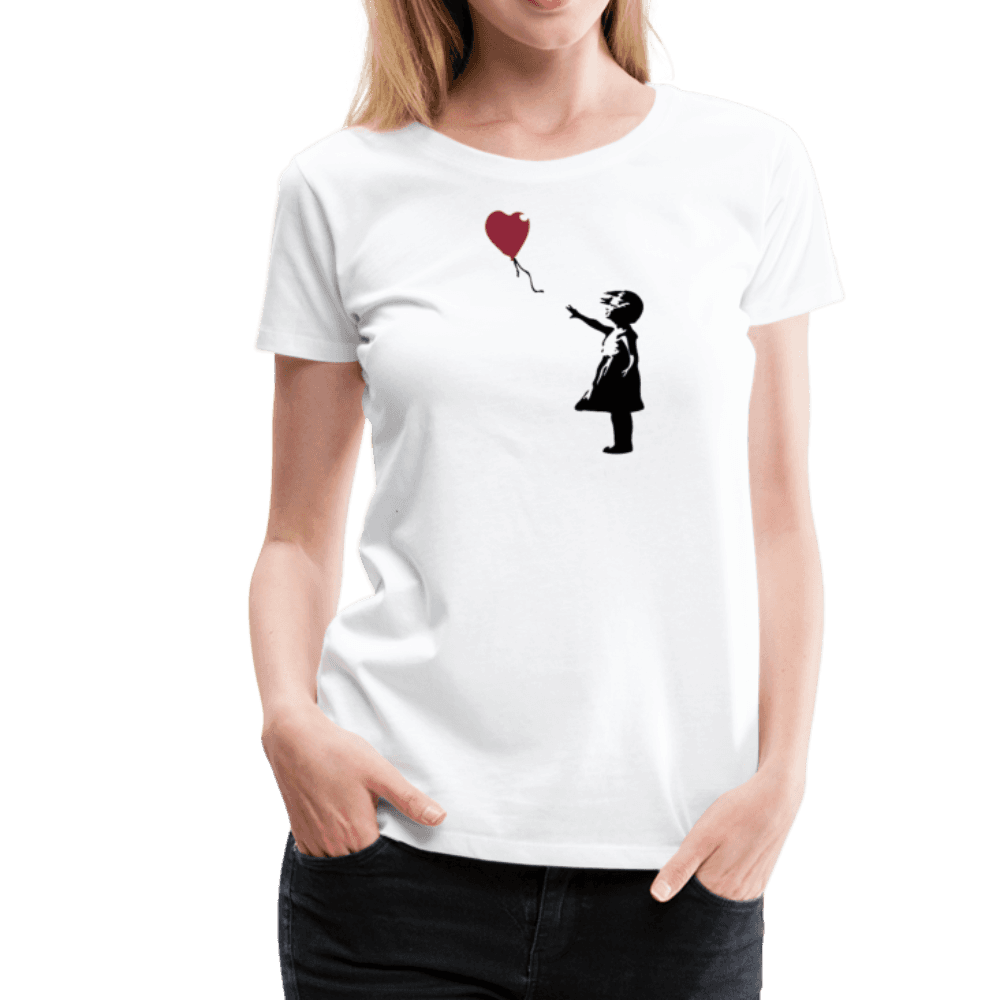 Banksy the Girl with a Red Balloon artwork t-shirt by Art-O-Rama Shop