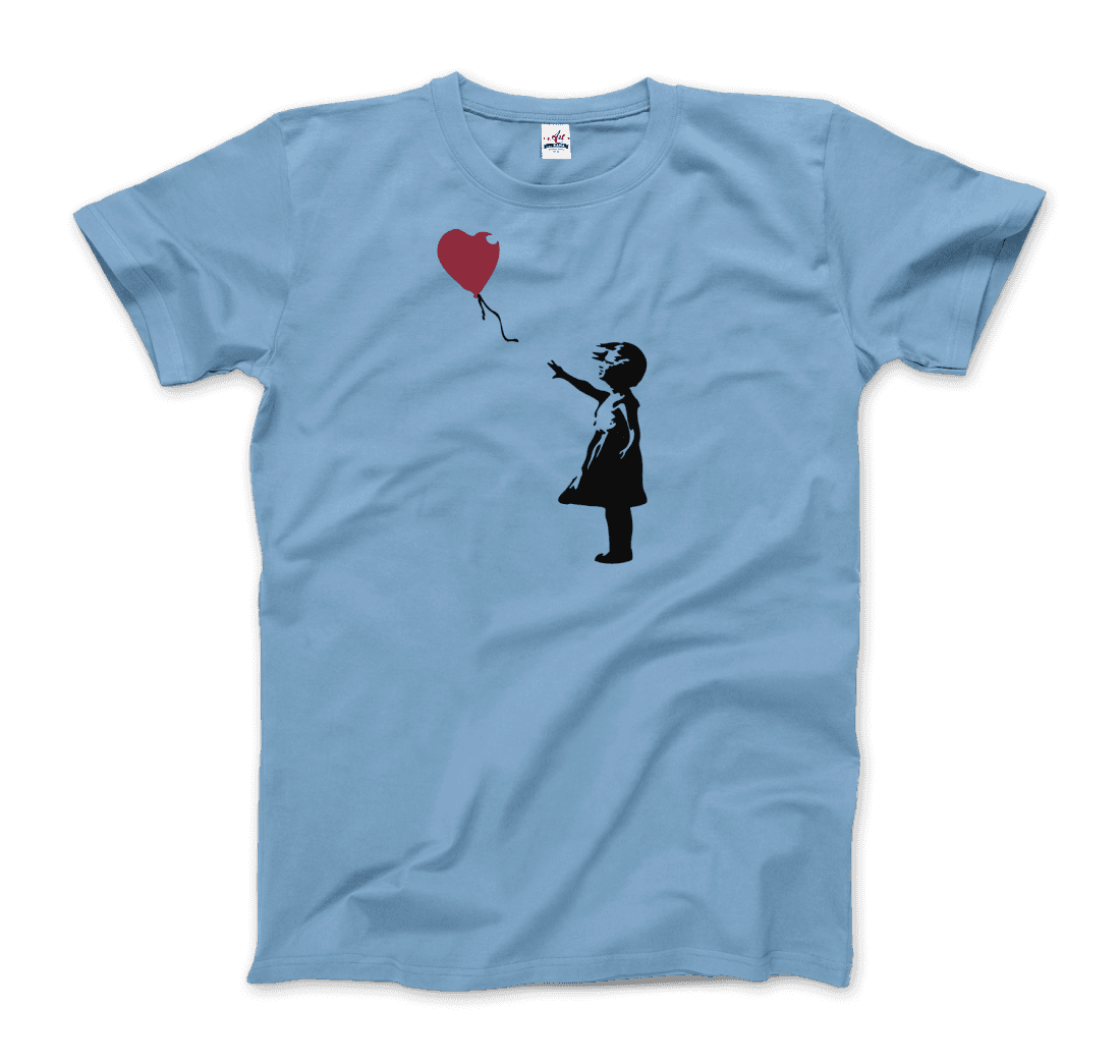 Banksy the Girl with a Red Balloon artwork t-shirt by Art-O-Rama Shop