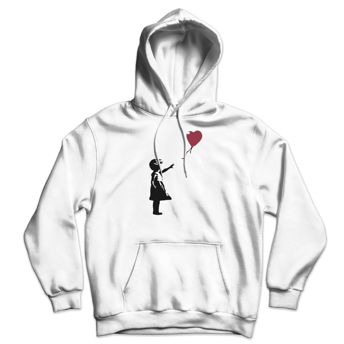 Banksy The Girl with a Red Balloon Artwork Unisex Hoodie by Art-O-Rama Shop