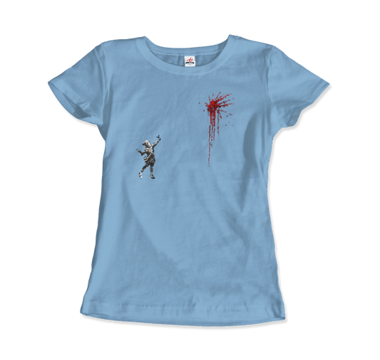 Banksy Valentines Day mural reproduction t-shirt by Art-O-Rama Shop