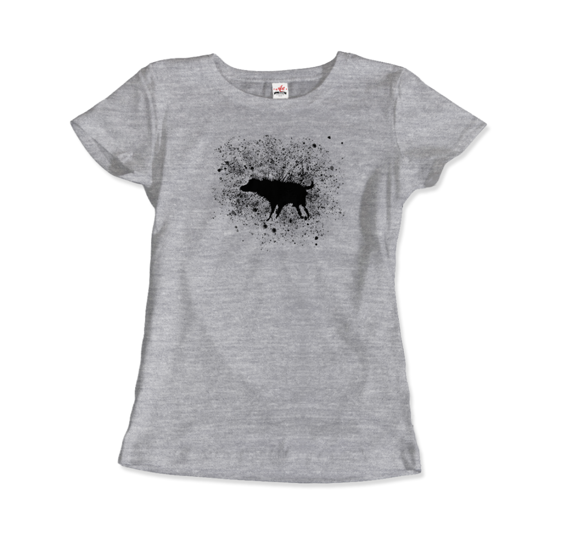 Banksy Wet Dog Splatter 2007 street art t-shirt by Art-O-Rama Shop