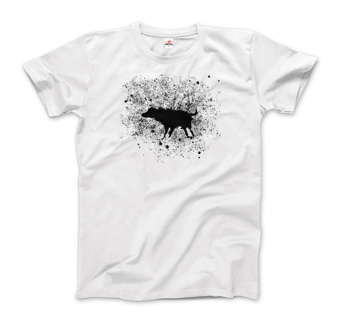 Banksy Wet Dog Splatter 2007 street art t-shirt by Art-O-Rama Shop