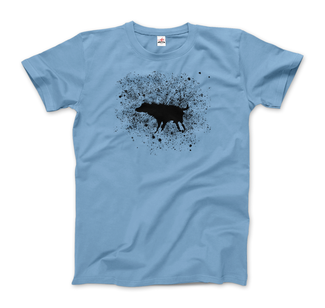 Banksy Wet Dog Splatter 2007 street art t-shirt by Art-O-Rama Shop