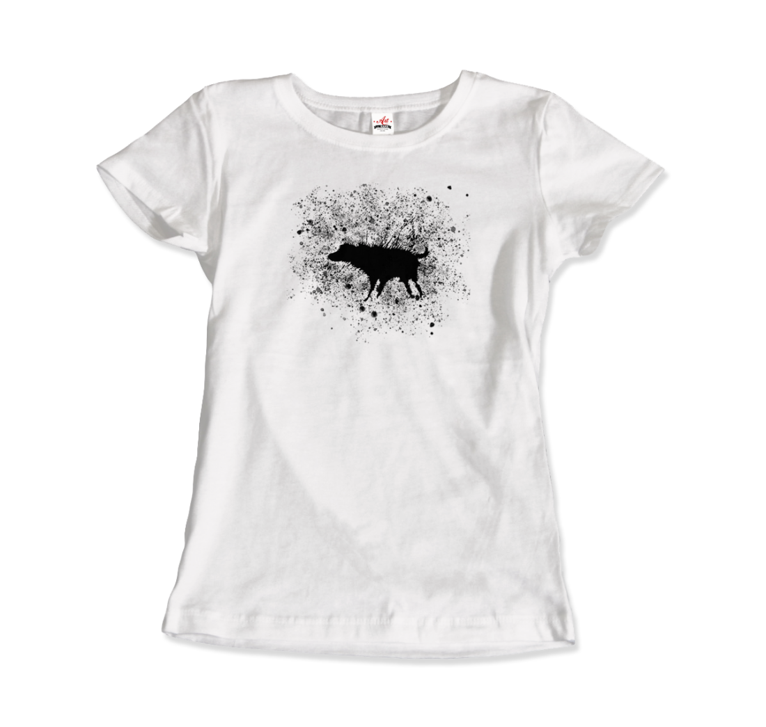 Banksy Wet Dog Splatter 2007 street art t-shirt by Art-O-Rama Shop