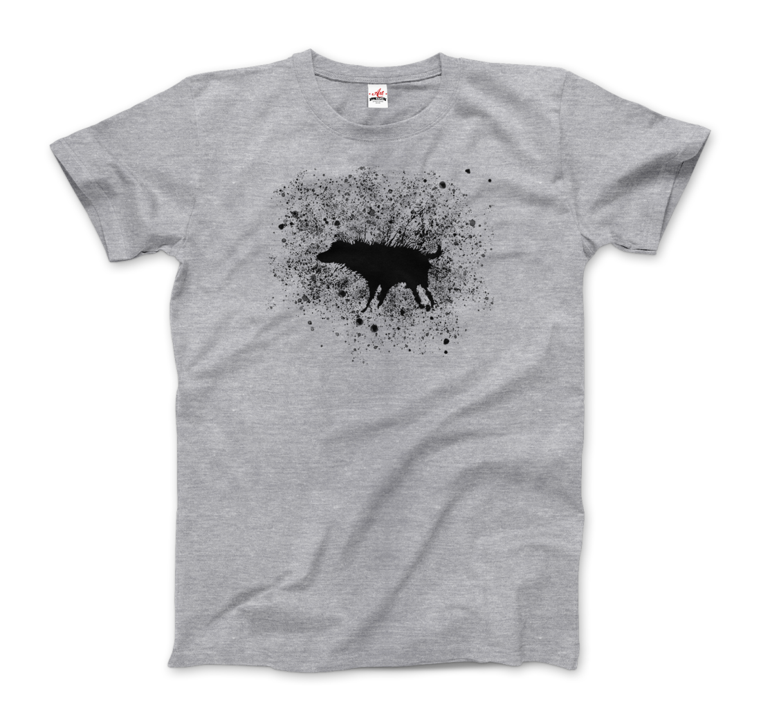 Banksy Wet Dog Splatter 2007 street art t-shirt by Art-O-Rama Shop