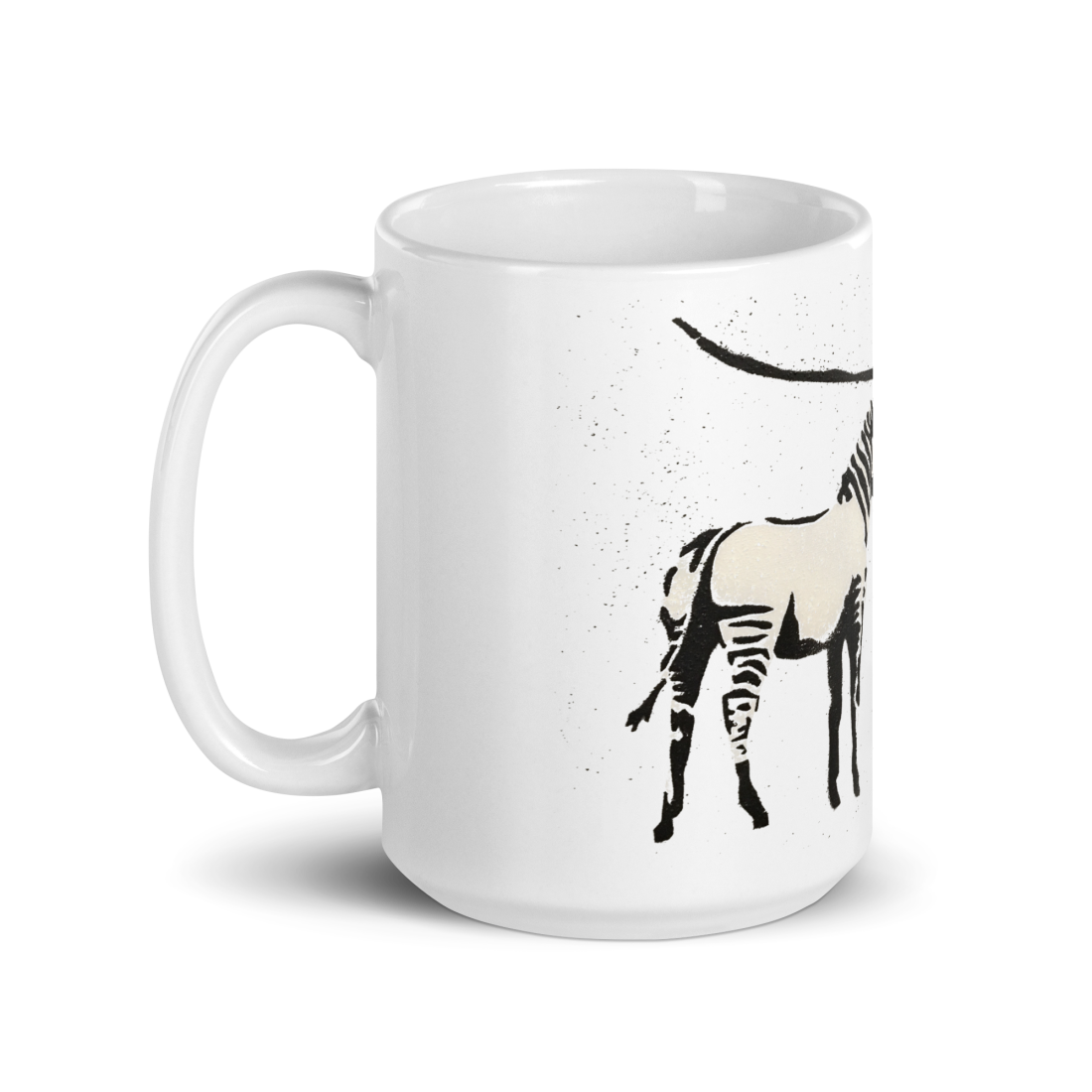 Banksy Zebra Stripes Artwork Mug by Art-O-Rama Shop