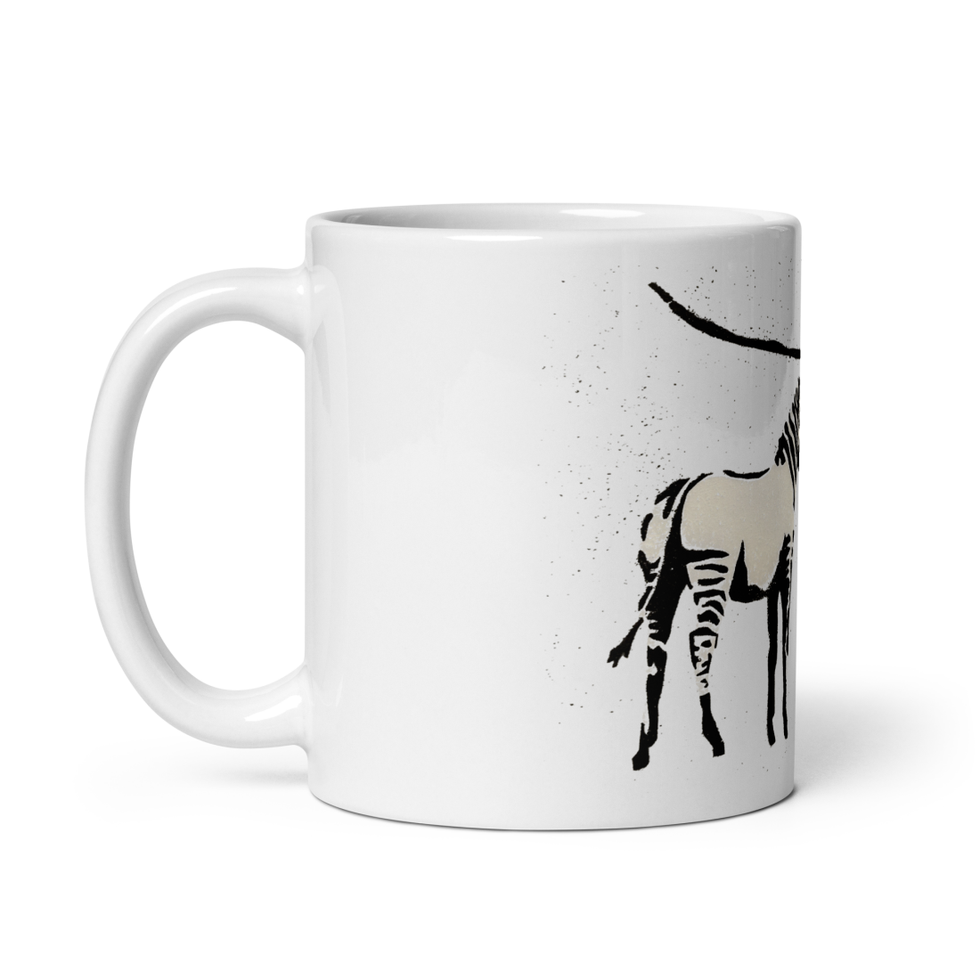 Banksy Zebra Stripes Artwork Mug by Art-O-Rama Shop