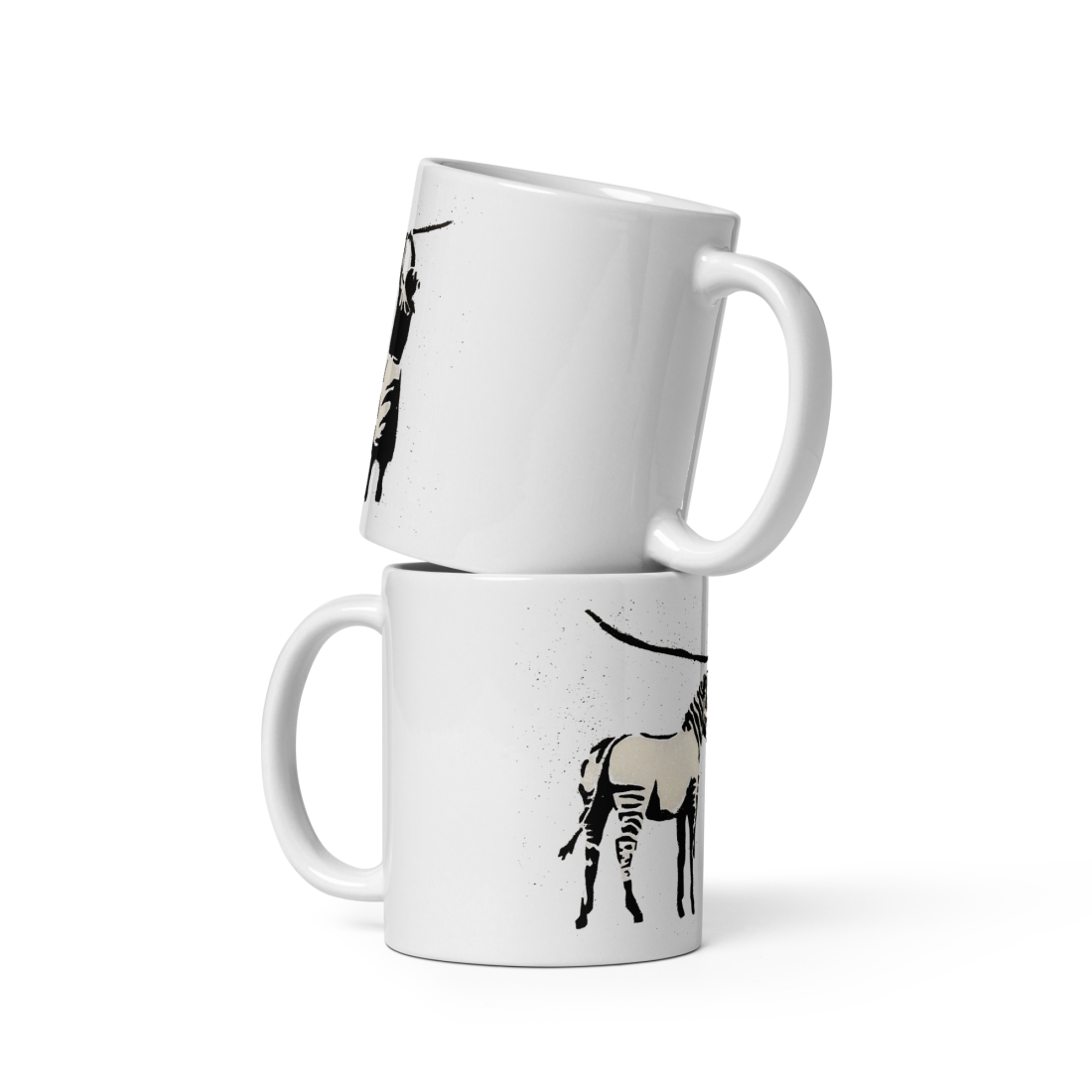 Banksy Zebra Stripes Artwork Mug by Art-O-Rama Shop