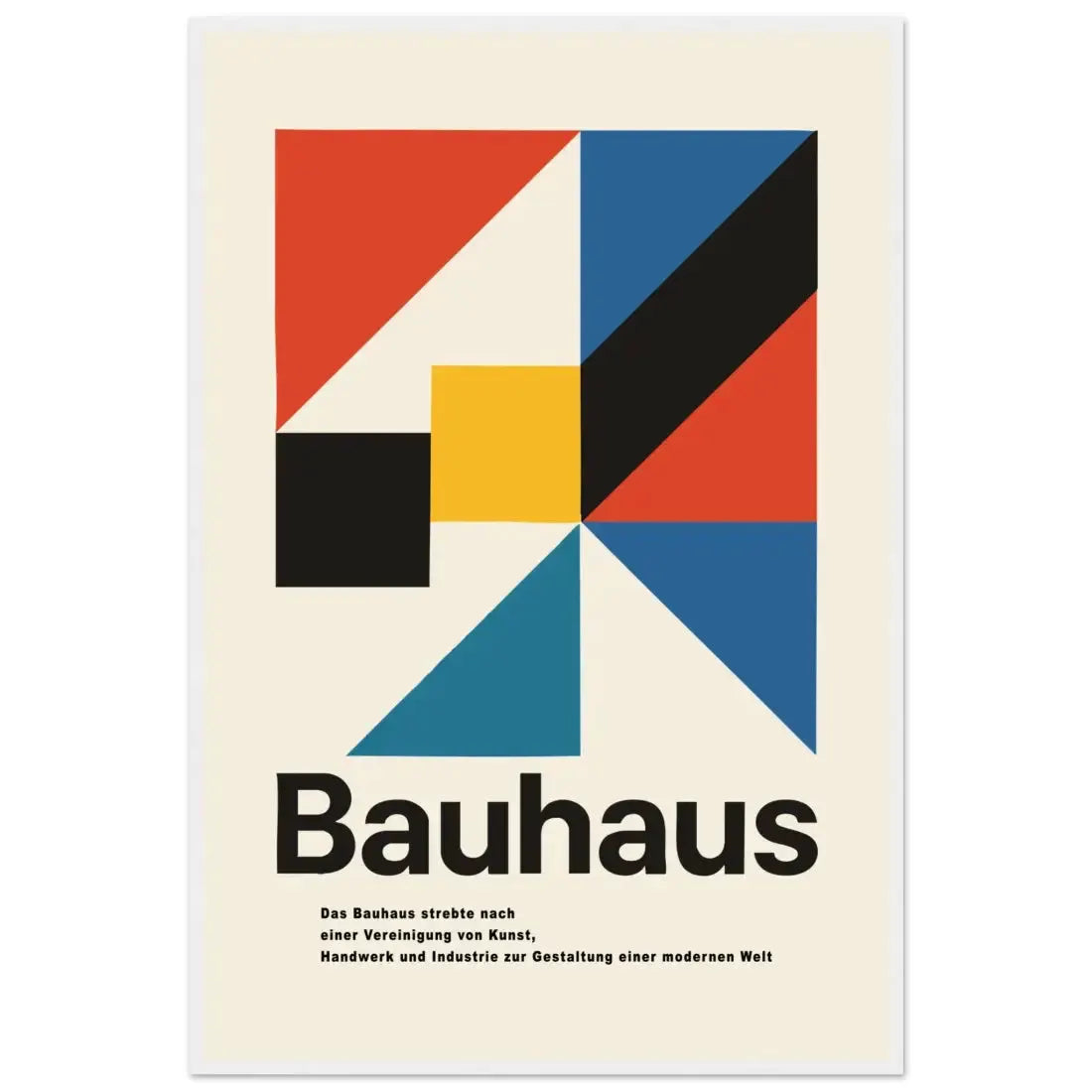 Bauhaus Modern Geometry artwork poster by Art-O-Rama Shop
