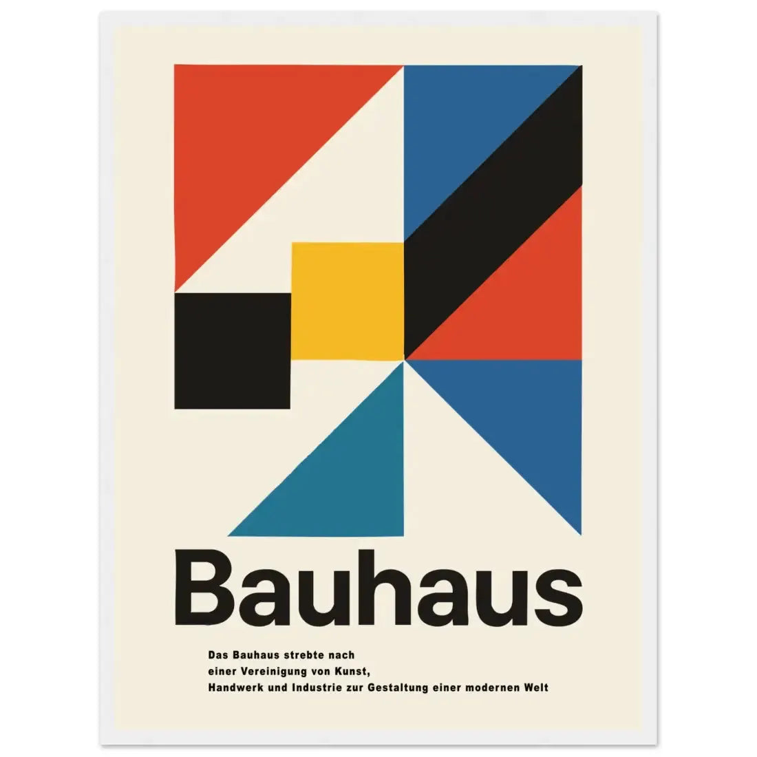 Bauhaus Modern Geometry artwork poster by Art-O-Rama Shop