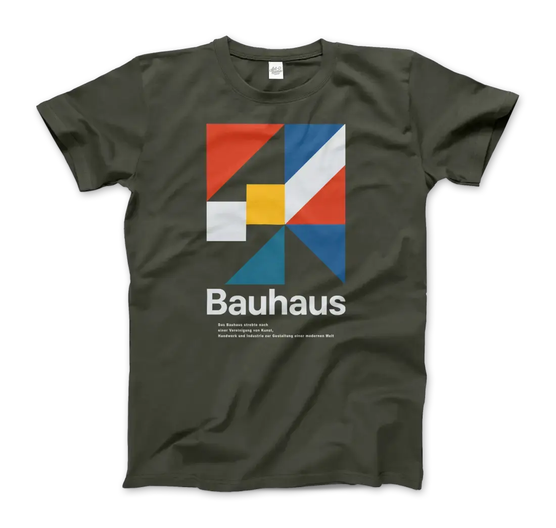 Bauhaus Modern Geometry Walter Gropius artwork t-shirt by Art-O-Rama Shop