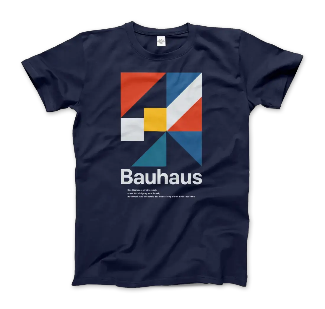 Bauhaus Modern Geometry Walter Gropius artwork t-shirt by Art-O-Rama Shop
