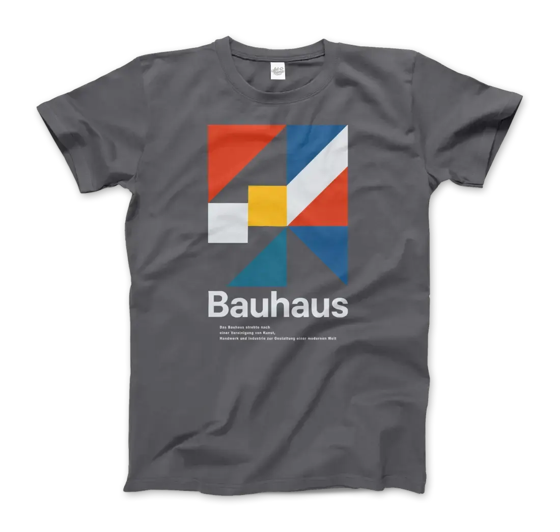 Bauhaus Modern Geometry Walter Gropius artwork t-shirt by Art-O-Rama Shop