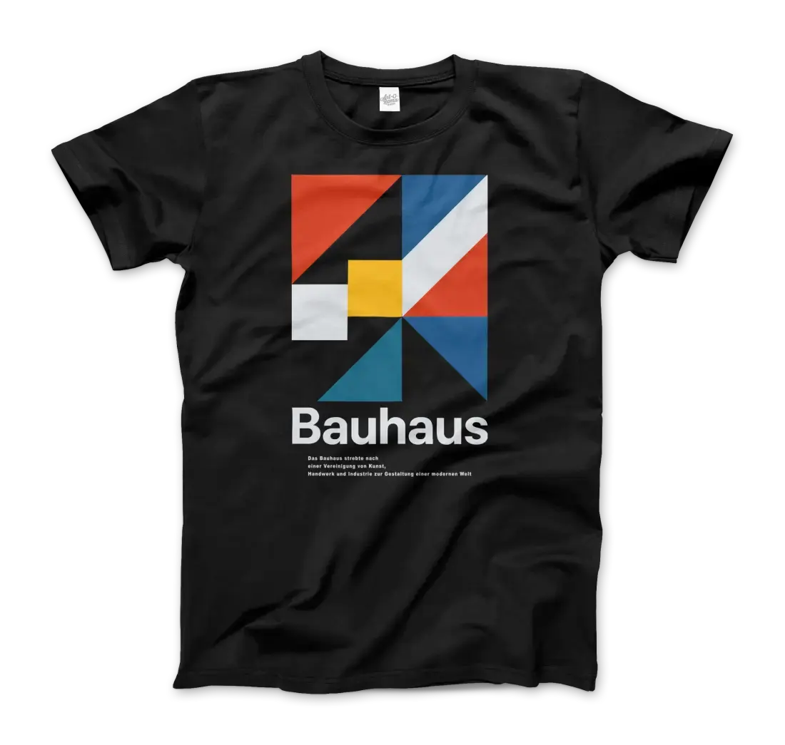 Bauhaus Modern Geometry Walter Gropius artwork t-shirt by Art-O-Rama Shop