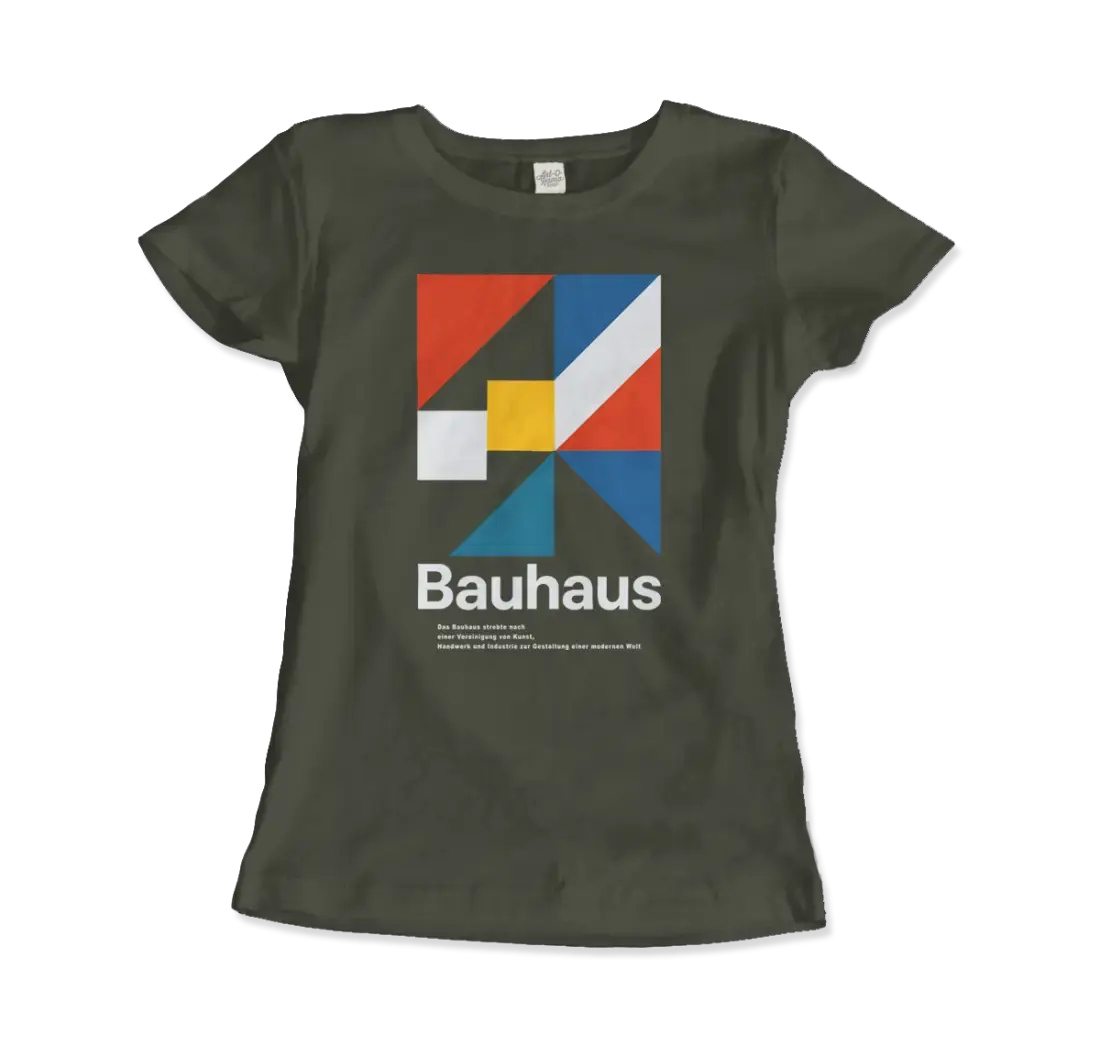 Bauhaus Modern Geometry Walter Gropius artwork t-shirt by Art-O-Rama Shop