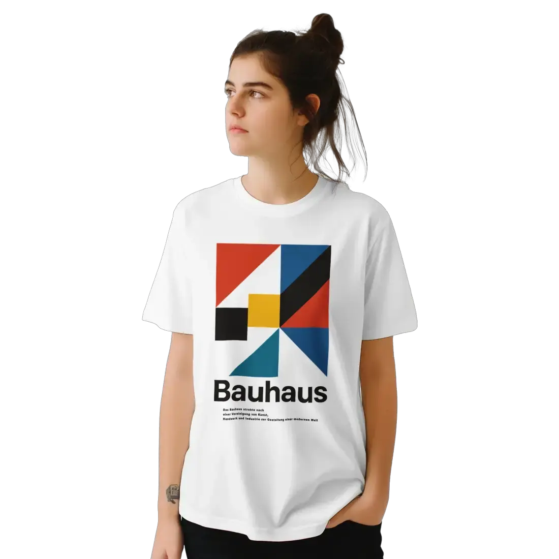 Bauhaus Modern Geometry Walter Gropius artwork t-shirt by Art-O-Rama Shop