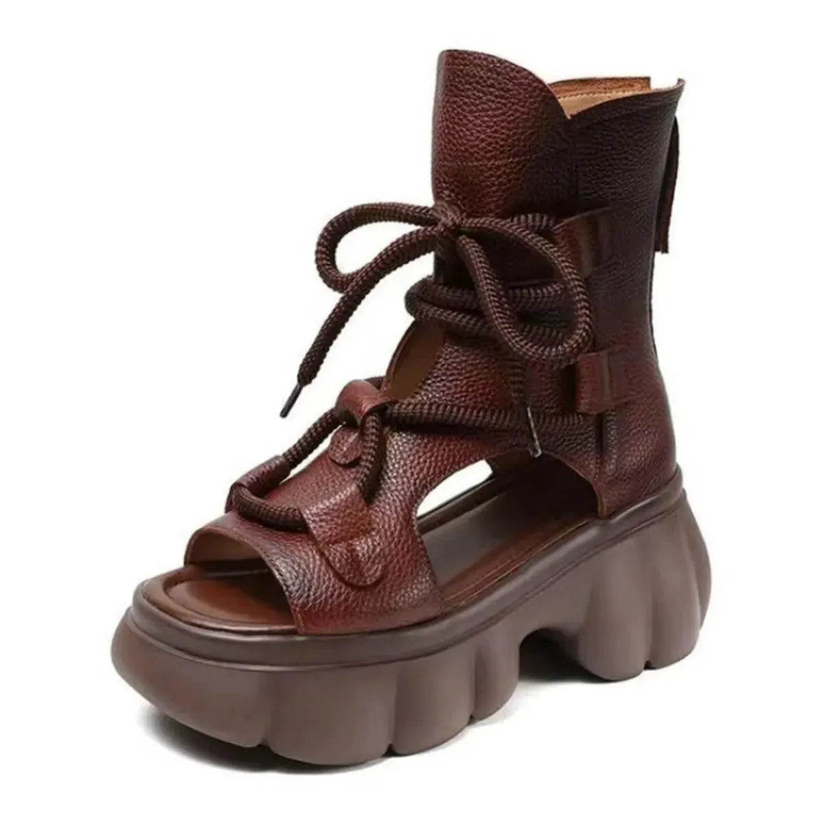 Chunky Platform Lace-Up Sandals by Partner Label