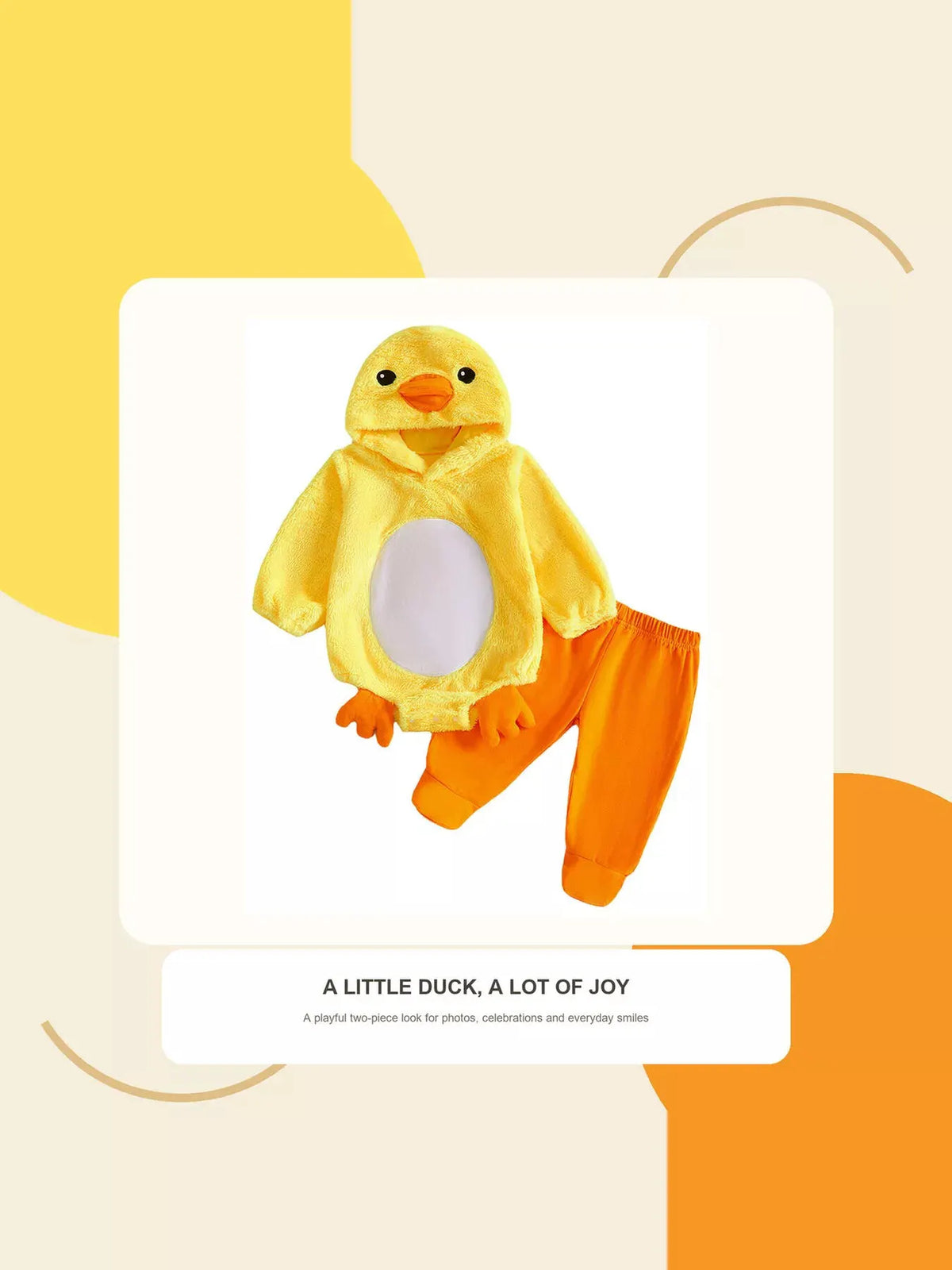 Children's Duck Hooded Bodysuit and Pants Two-Piece Set by Trendsi
