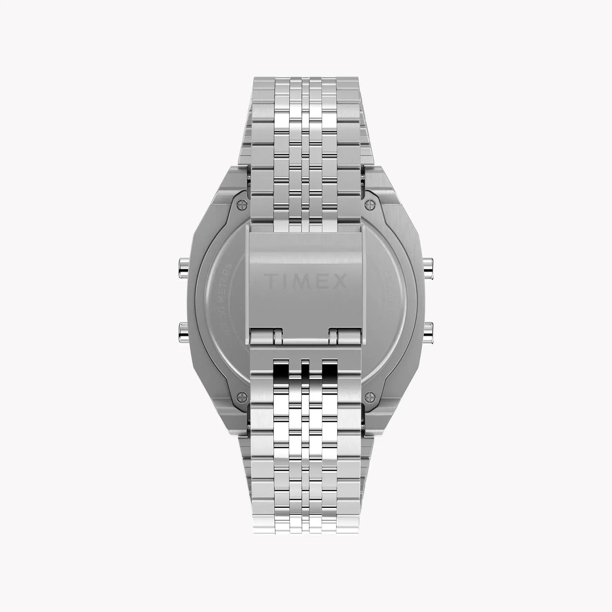 Timex Unisex Stainless Steel Black Lens Watch, Silver | T80 by TIMEX