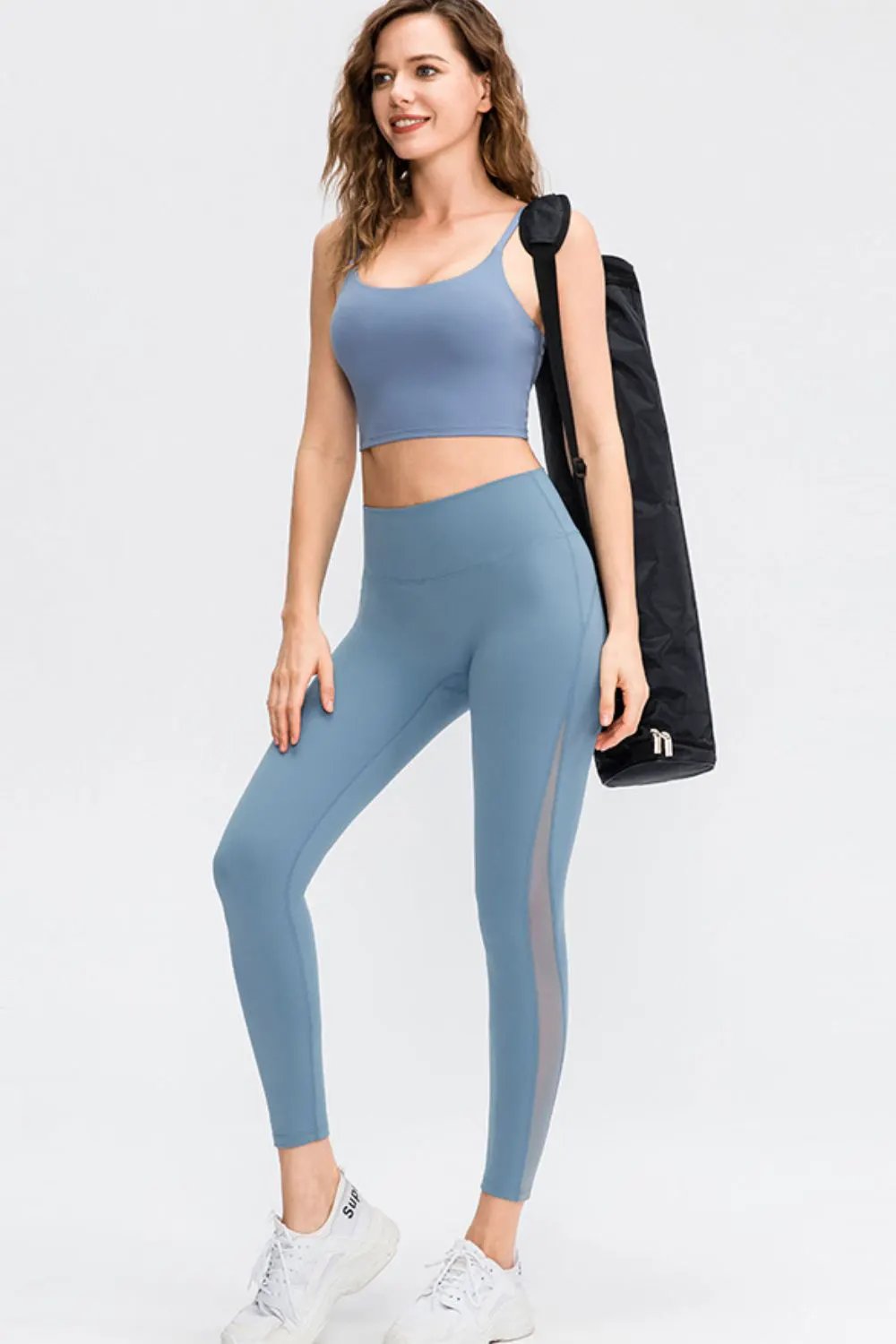 Wide Waistband Slim Fit Long Sports Pants by Partner Label