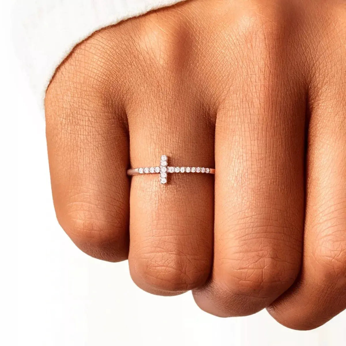 925 Sterling Silver Cross Ring by Partner Label