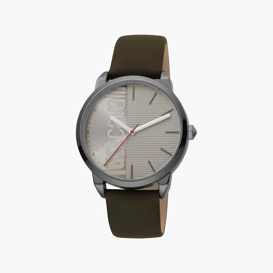 Just Cavalli Men's Brown Leather Watch, Gray Dial | Jc1g079l0035 by JUST CAVALLI
