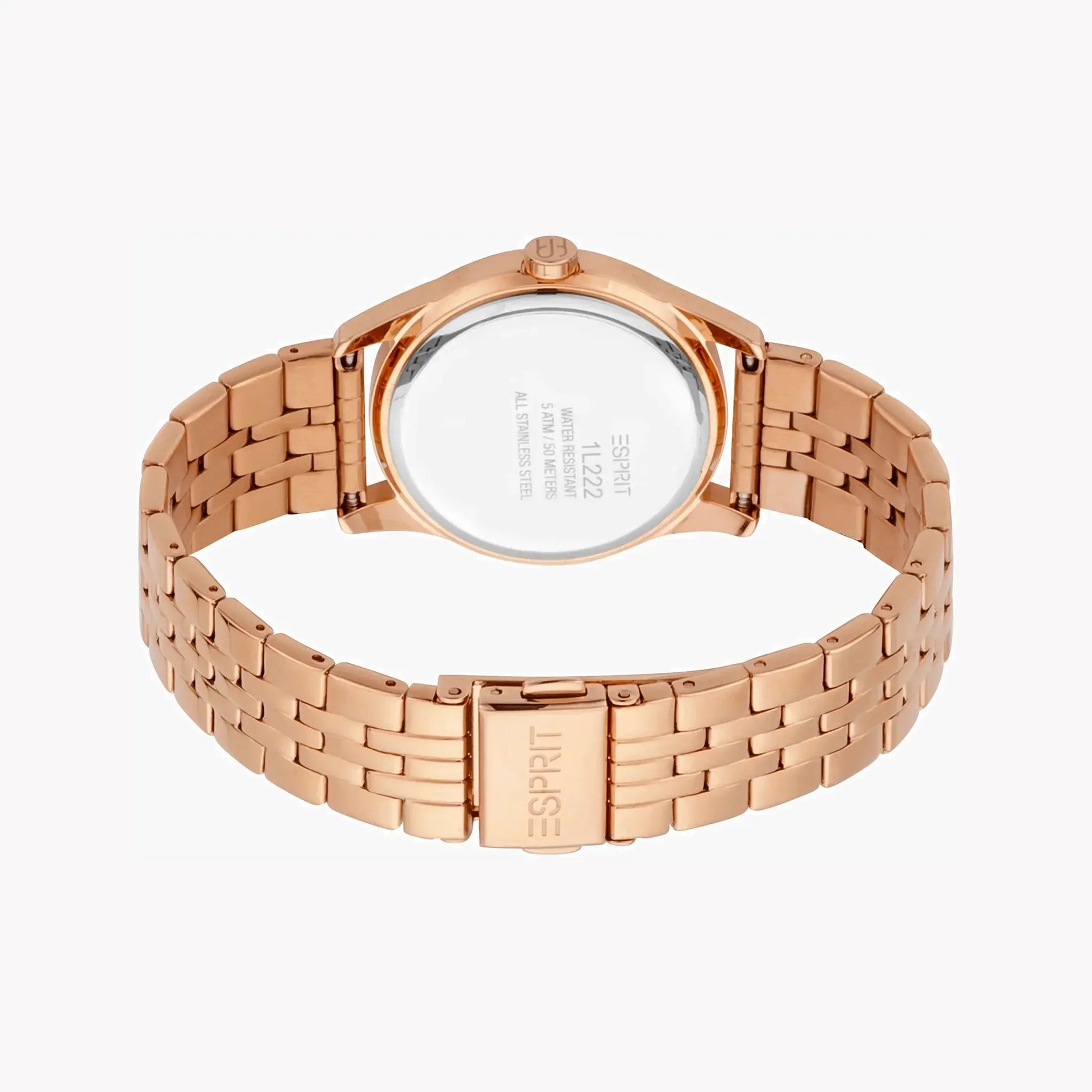 Esprit Women's Rose Gold Stainless Steel Watch, Silver Dial | Es1l199m0015 by ESPRIT
