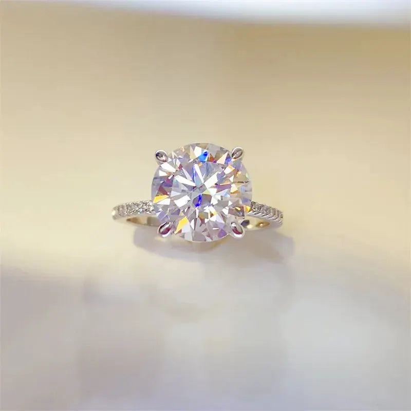 5 Carat Moissanite 925 Sterling Silver Ring by Partner Label