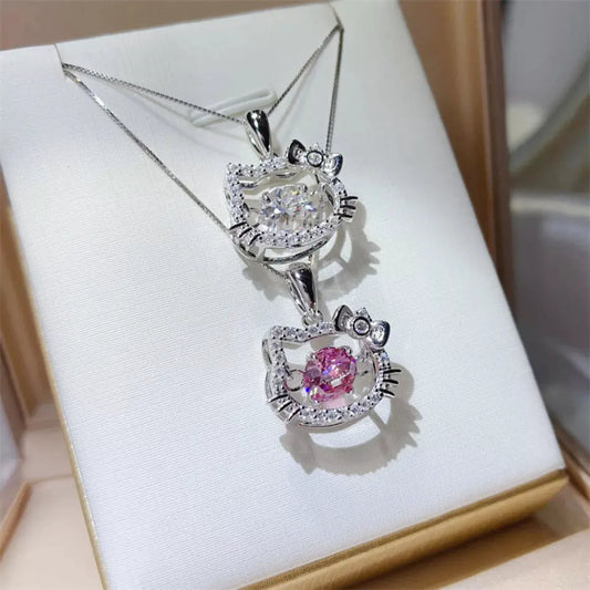 2 Carat Moissanite 925 Sterling Pendant Silver by Partner Labels