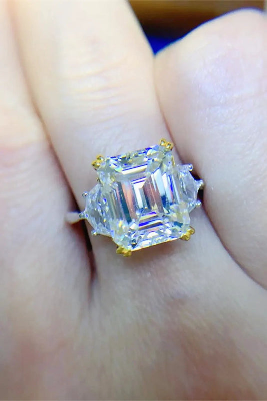 5 Carat Moissanite 925 Sterling Silver Ring by Partner Label