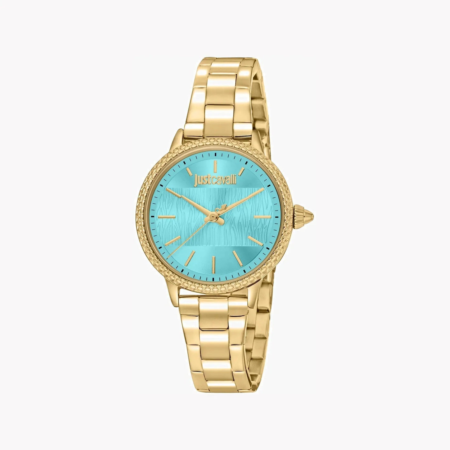 Just Cavalli Women's Gold Stainless Steel Watch, Turquoise Dial | Jc1l259m0065 by JUST CAVALLI