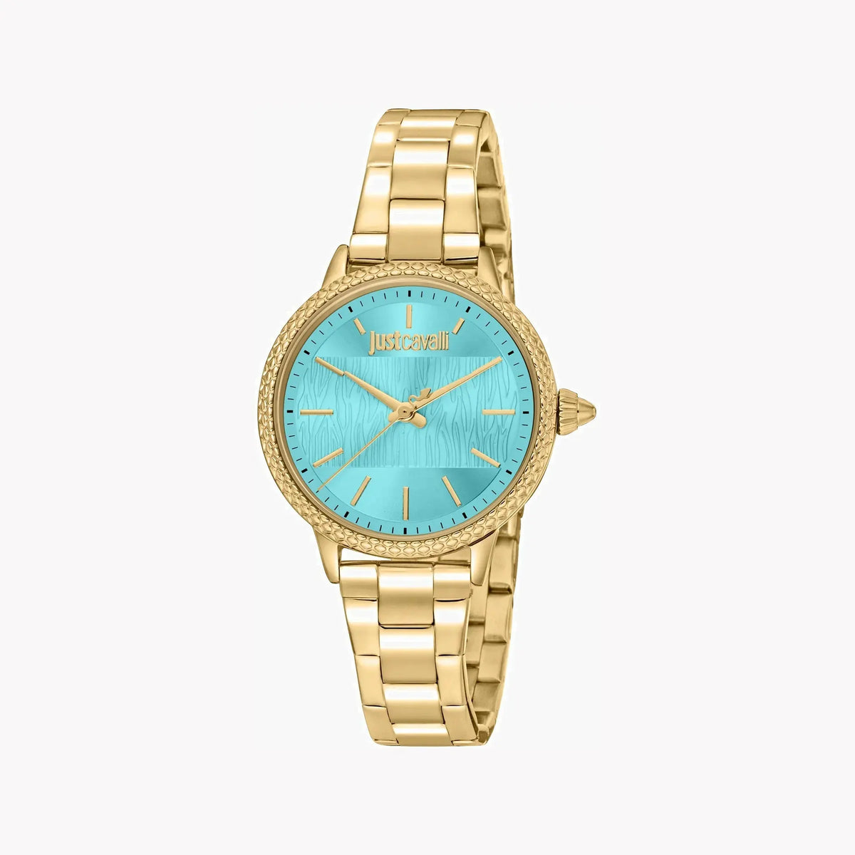 Just Cavalli Women's Gold Stainless Steel Watch, Turquoise Dial | Jc1l259m0065 by JUST CAVALLI
