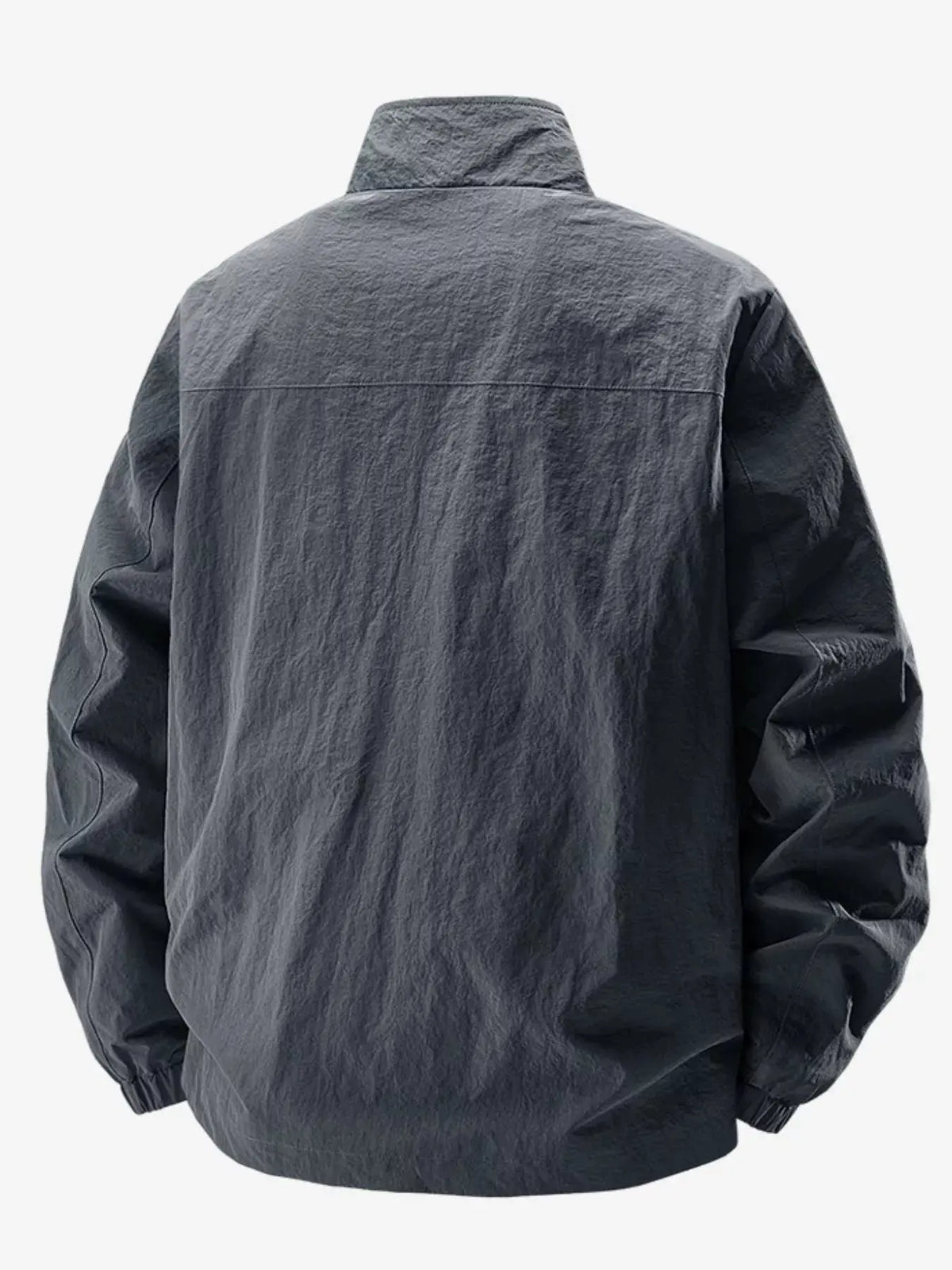 Men's Plus Size Zip Up Long Sleeve Jacket by Trendsi