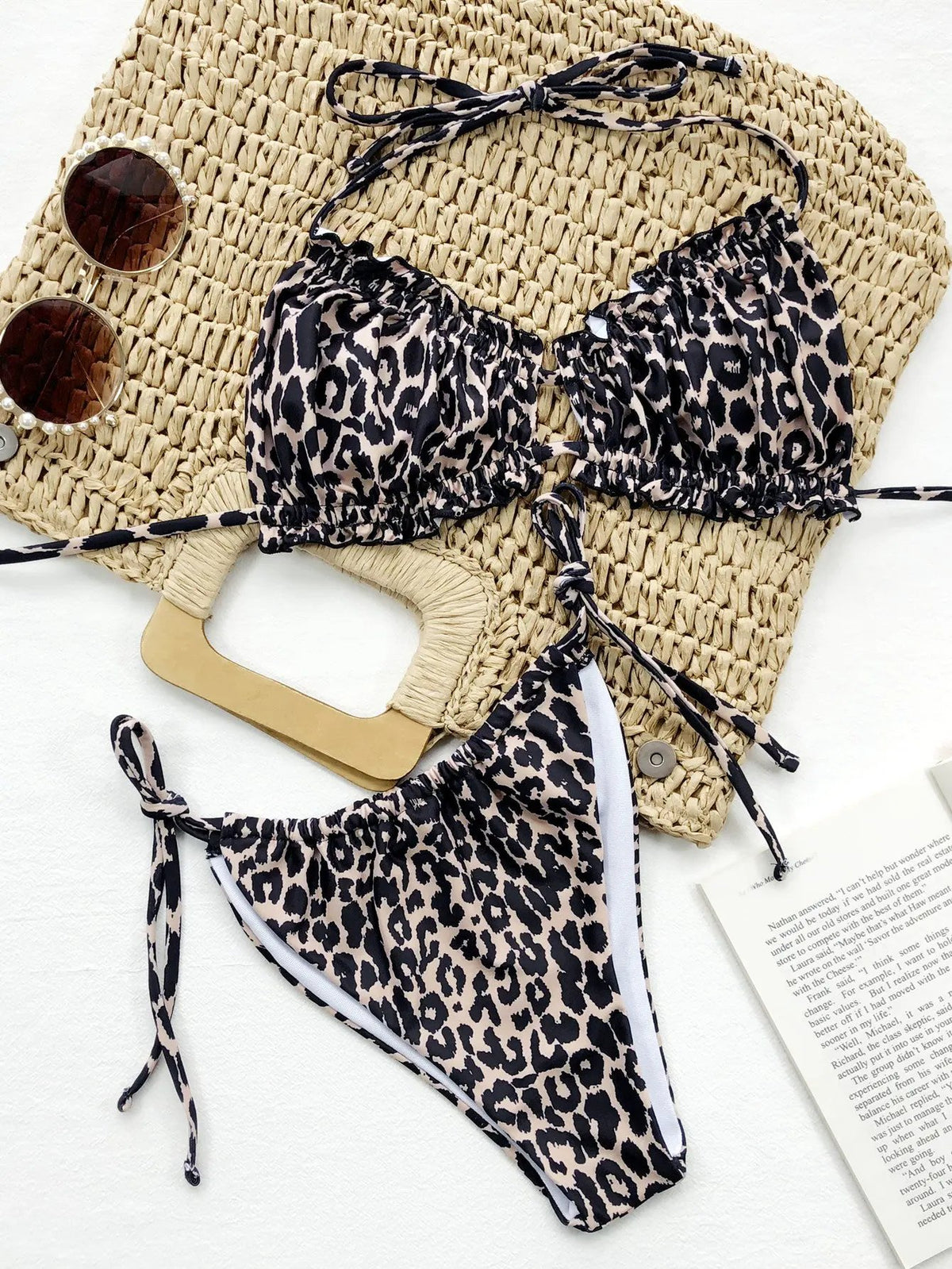 Frill Trill Halter Neck Bikini Set by Partner Label