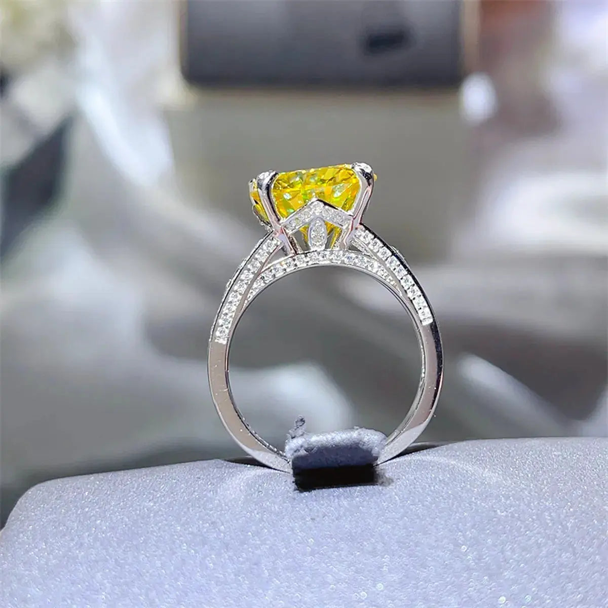 5 Carat Moissanite 925 Sterling Silver Ring by Partner Label