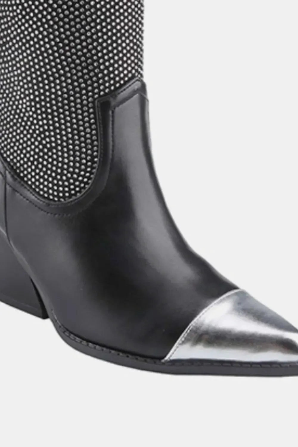 Weeboo Chunky Heel Rhinestone Western Cowboy Boots by Weeboo